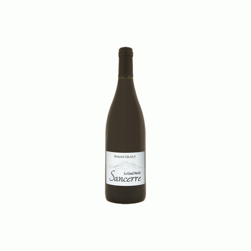 Original 750ml bottle of Domaine Patrick Girault Le Grand Moulin Sancerre red wine.