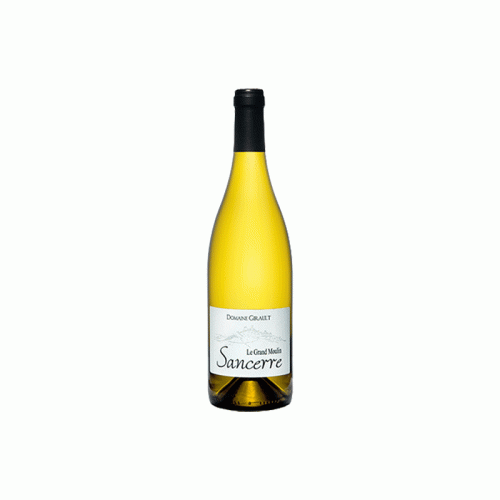 Original 750ml bottle of Domaine Patrick Girault Le Grand Moulin Sancerre white wine.